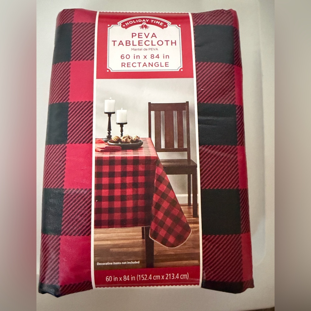 Red and Black Checkered Tablecloth